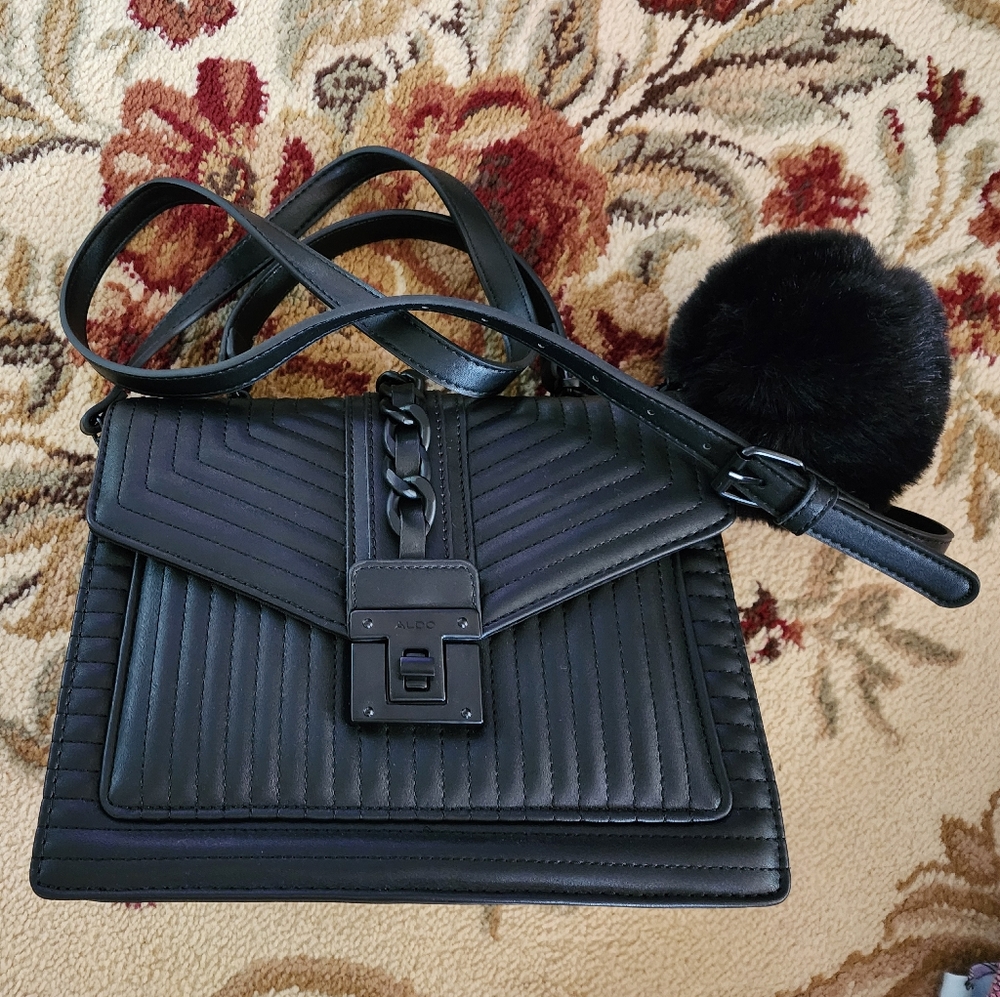 Black Quilted Aldo Women's Bag